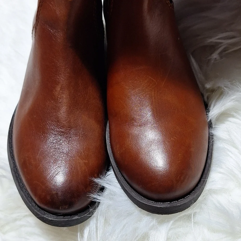 Brown Leather Knee-High Boots INC Size 6